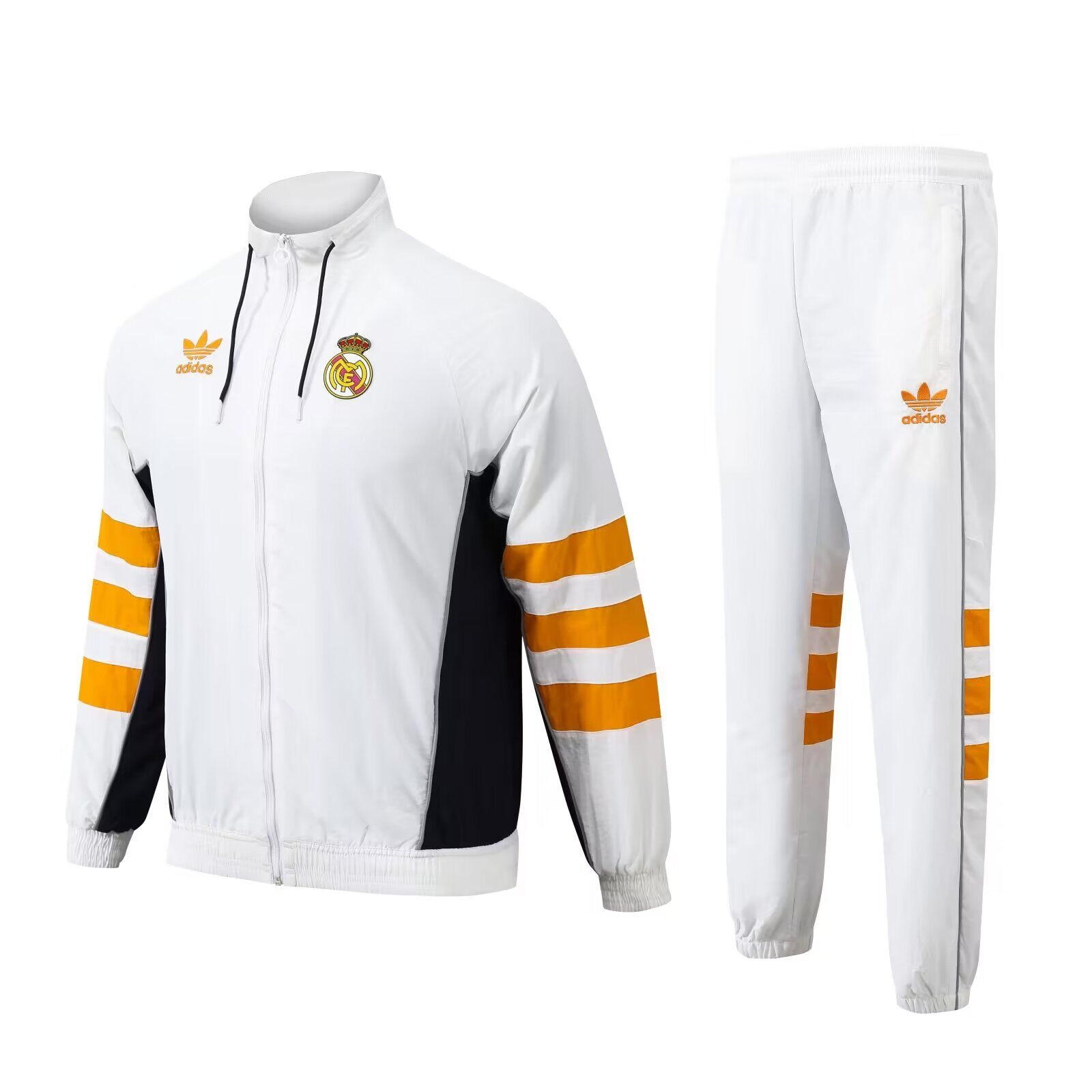 AAA Quality Real Madrid 24/25 Tracksuit - White/Orange